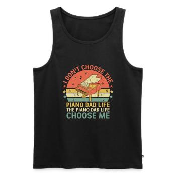 Das Klavier Papa Leben Wähle mich Pianist Keyboarder P - Männer Premium Bio Tank Top - Schwarz - Vorne - Michal (187cm)