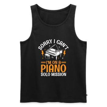 Sorry I Can't I'm On A Piano Solo Mission Pianist - Männer Premium Bio Tank Top - Schwarz - Vorne - Michal (187cm)