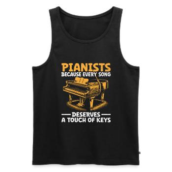 Pianists Because Every Song Deserves A Touch Of Ke - Men's Premium Organic Tank Top - black - Front - Michal (187cm)