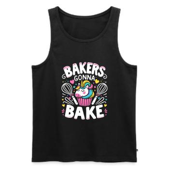 Bakers Gonna Bake Pastry Bread Baking Cake Baker - Men's Premium Organic Tank Top - black - Front - Michal (187cm)