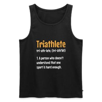 Triathlète Une personne qui ne comprend pas cela sur - Débardeur bio Premium Homme - noir - Devant - Michal (187cm)