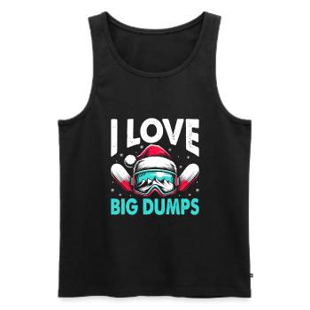 I Love Bid Dumps Skifahrer Skifahren Ski Winter Sport - Männer Premium Bio Tank Top - Schwarz - Vorne - Michal (187cm)
