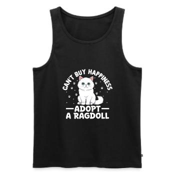 Kann Glück nicht kaufen Adoptiere eine Ragdoll Ragdolls Katze L - Männer Premium Bio Tank Top - Schwarz - Vorne - Michal (187cm)