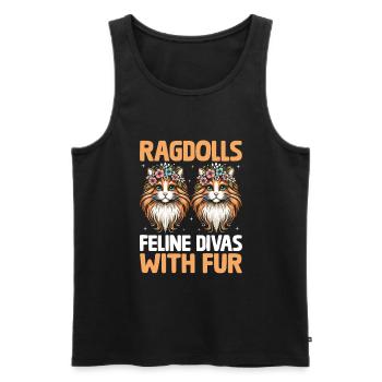 Ragdolls Divas félins avec fourrure Ragdolls Cat Lover - Débardeur bio Premium Homme - noir - Devant - Michal (187cm)
