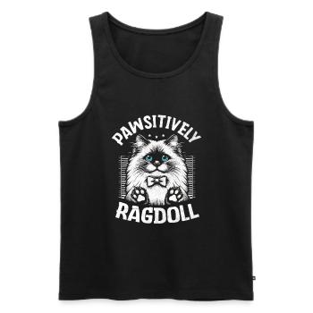 Pawsitively Ragdoll Ragdolls Cat Lover - Men's Premium Organic Tank Top - black - Front - AI Model Male 178 light (178cm)