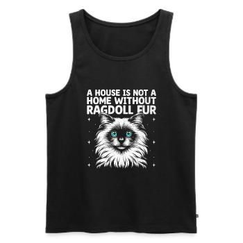 Ein Haus ist kein Zuhause ohne Ragdoll Fell Ragdolls - Männer Premium Bio Tank Top - Schwarz - Vorne - Michal (187cm)