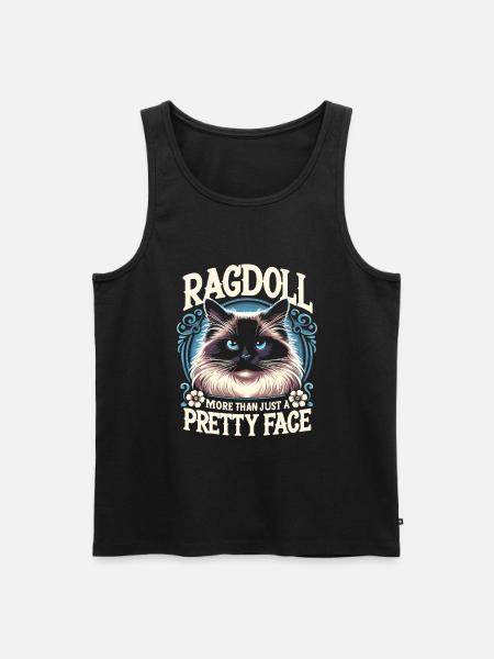 Ragdoll più di un bel viso Ragdolls Cat - Canottiera ecologica premium da uomo - nero