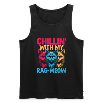 Chillen mit meinem Rag-Meow Ragdoll Ragdolls Cat Lov - Männer Premium Bio Tank Top - Schwarz - Vorne - Michal (187cm)