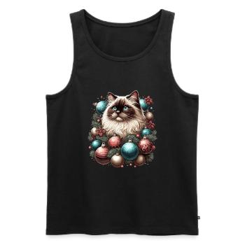 Ragdoll Christmas Ball Cat Lover Ragdolls Cats - Men's Premium Organic Tank Top - black - Front - Michal (187cm)
