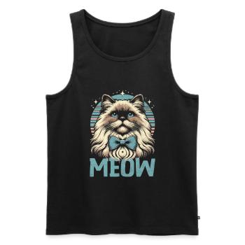 Meow Ragdoll Cat Lover Ragdolls Cats - Men's Premium Organic Tank Top - black - Front - AI Model Male 178 light (178cm)