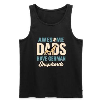 Tolle Väter haben Deutsche Schäferhunde Hundeliebhaber Germa - Männer Premium Bio Tank Top - Schwarz - Vorne - Michal (187cm)