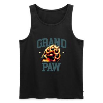 Grand Paw Deutscher Schäferhund Hundeliebhaber Schäferhunde GSD - Männer Premium Bio Tank Top - Schwarz - Vorne - Michal (187cm)