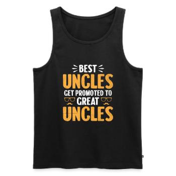 Best Uncles Get Promoted To Great Uncles Family Un - Men's Premium Organic Tank Top - black - Front - Michal (187cm)