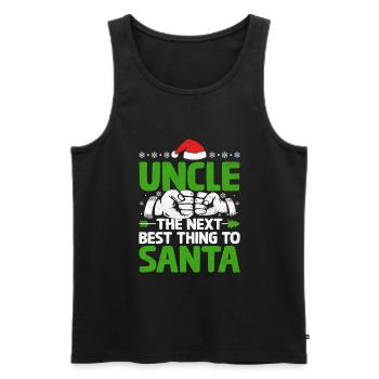 Onkel Das Nächstbeste Für Die Nichte Der Familie Ne - Männer Premium Bio Tank Top - Schwarz - Vorne - Michal (187cm)