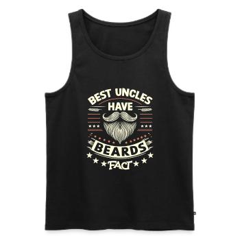 Beste Onkel Haben Bärte Fakt Familie Onkel Nichte Ne - Männer Premium Bio Tank Top - Schwarz - Vorne - Michal (187cm)