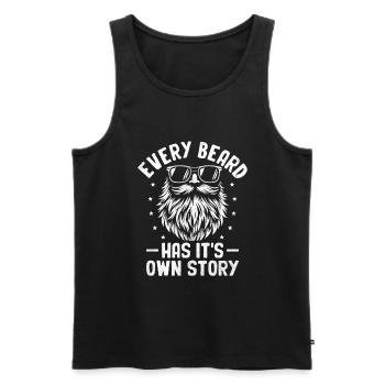 Every Beard Has It's Own Story Facial Hair Beards - Men's Premium Organic Tank Top - black - Front - Michal (187cm)