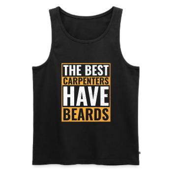 Les meilleurs menuisiers ont des barbes Barbe de charpentier - Débardeur bio Premium Homme - noir - Devant - Michal (187cm)