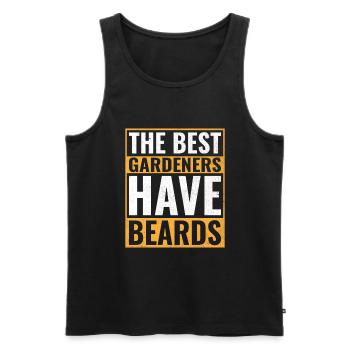 Les meilleurs jardiniers ont des barbes Jardinier Barbe - Débardeur bio Premium Homme - noir - Devant - Michal (187cm)