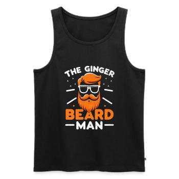 The Ginger Beard Man Bearded Facial Hair Beards - Men's Premium Organic Tank Top - black - Front - AI Model Male 178 light (178cm)