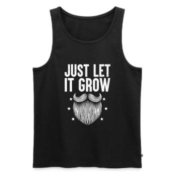Just Let It Grow Beards Bearded Beard Man - Men's Premium Organic Tank Top - black - Front - AI Model Male 178 light (178cm)