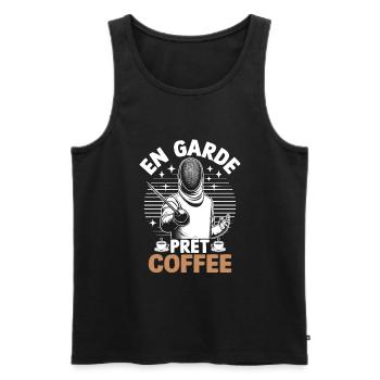 En Garde Fencing Fencer - Men's Premium Organic Tank Top - black - Front - AI Model Male 178 light (178cm)