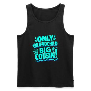 Big Cousin Pregnancy Announcement Family Cousins - Men's Premium Organic Tank Top - black - Front - Michal (187cm)