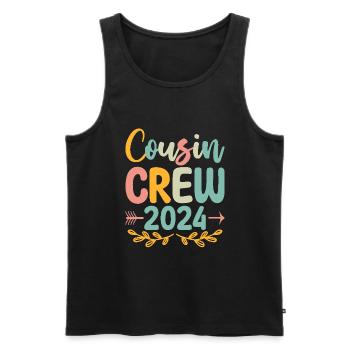 Cousin Crew 2024 Pregnancy Announcement Family - Men's Premium Organic Tank Top - black - Front - Michal (187cm)