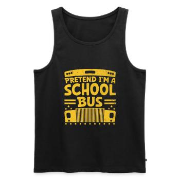 Pretend I'm A School Bus Driver Busman Driving - Men's Premium Organic Tank Top - black - Front - Michal (187cm)