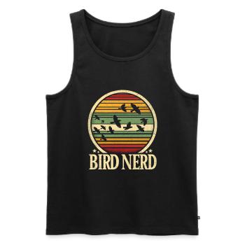 Bird Nerd Birdwatching Birder Birds Birdwatcher - Débardeur bio Premium Homme - noir - Devant - AI Model Male 178 light (178cm)