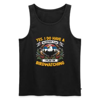 Yes I Do Have A Retirement Plan I Plan On - Men's Premium Organic Tank Top - black - Front - Michal (187cm)