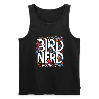 Bird Nerd Birdwatching Birder Birds Birdwatcher - Débardeur bio Premium Homme - noir - Devant - AI Model Male 178 light (178cm)