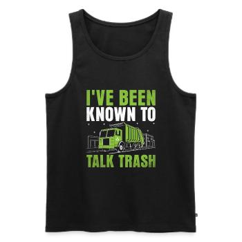 I've Been Known To Talk Trash Collector Garbage - Men's Premium Organic Tank Top - black - Front - AI Model Male 178 light (178cm)