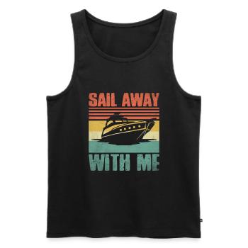 Sail Away With Me Paddle Boat - Men's Premium Organic Tank Top - black - Front - Michal (187cm)