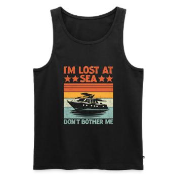I'm Lost At Sea Don't Bother Me Paddle Boat - Männer Premium Bio Tank Top - Schwarz - Vorne - Michal (187cm)