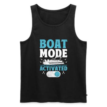 Boat Mode Activated Paddle Boat - Men's Premium Organic Tank Top - black - Front - Michal (187cm)