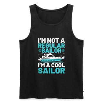 Je ne suis pas un marin ordinaire Je suis un marin cool Paddle - Débardeur bio Premium Homme - noir - Devant - Michal (187cm)