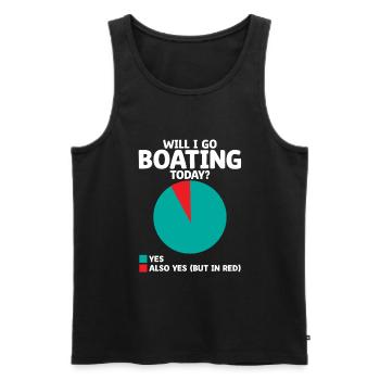 Werde ich heute Boot fahren Tretboot - Männer Premium Bio Tank Top - Schwarz - Vorne - AI Model Male 178 light (178cm)