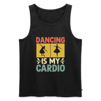 Tanzen ist mein Cardio für tanzende Tänzer - Männer Premium Bio Tank Top - Schwarz - Vorne - Michal (187cm)
