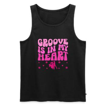 Groove Is In My Heart For Dancing Dancer - Men's Premium Organic Tank Top - black - Front - AI Model Male 178 light (178cm)