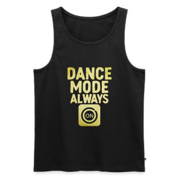 Mode danse toujours activé pour danseur dansant - Débardeur bio Premium Homme - noir - Devant - Michal (187cm)
