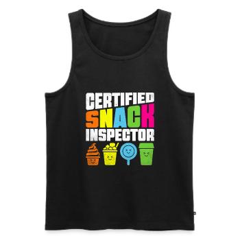 Zertifizierter Imbissinspektor Schule Lehramt Schüler - Männer Premium Bio Tank Top - Schwarz - Vorne - Michal (187cm)