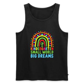 Kindergarten Small World Big Dreams School Teacher - Men's Premium Organic Tank Top - black - Front - AI Model Male 178 light (178cm)