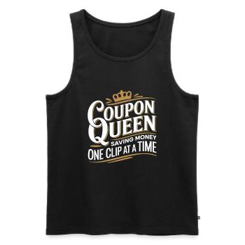 Coupon Queen Sparen Sie Geld Clip für Clip - Männer Premium Bio Tank Top - Schwarz - Vorne - Michal (187cm)