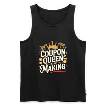 Coupon Queen In The Making Couponer Shopper Speichern - Männer Premium Bio Tank Top - Schwarz - Vorne - Michal (187cm)