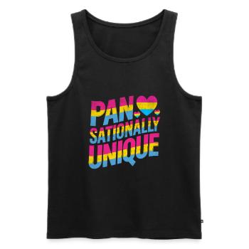 Pan Sationally Unique LGBTQIA Pride Pansexualité - Débardeur bio Premium Homme - noir - Devant - Michal (187cm)