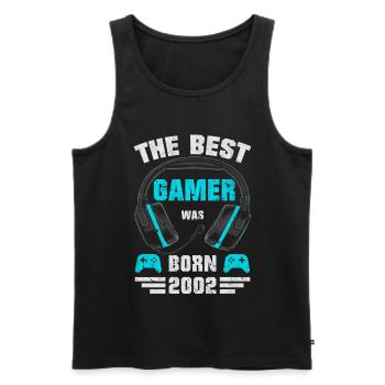2002 Born Birthday Gamer Gaming Gift - Débardeur bio Premium Homme - noir - Devant - Michal (187cm)
