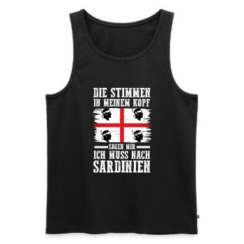 Sarde Sardische Flagge Sardegna Sardinien - Männer Premium Bio Tank Top - Schwarz - Vorne - AI Model Male 178 light (178cm)