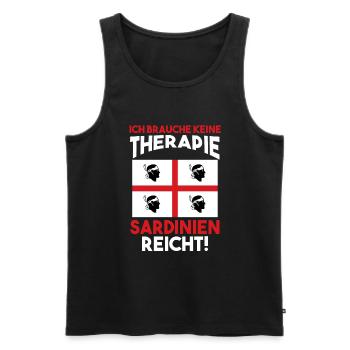 Sarde Sardische Flagge Sardegna Sardinien - Männer Premium Bio Tank Top - Schwarz - Vorne - AI Model Male 178 light (178cm)