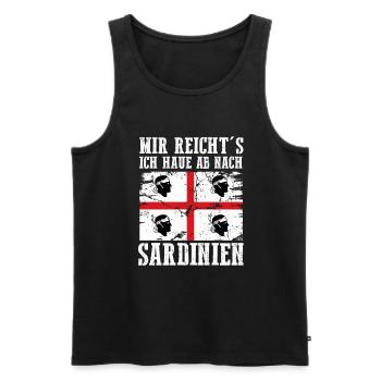 Sarde Sardische Flagge Sardegna Sardinien - Männer Premium Bio Tank Top - Schwarz - Vorne - AI Model Male 178 light (178cm)