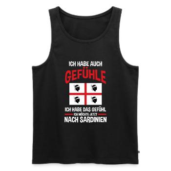 Sarde Sardische Flagge Sardegna Sardinien - Männer Premium Bio Tank Top - Schwarz - Vorne - AI Model Male 178 light (178cm)